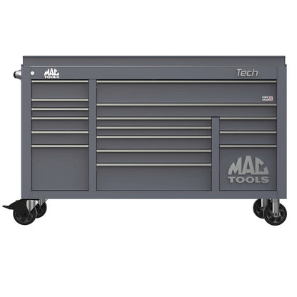 Tech™ Series 16-Drawer Drop Top Workstation - Carbon Gray