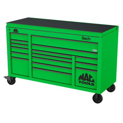 Tech™ Series 16-Drawer Drop Top Workstation - Lime Green