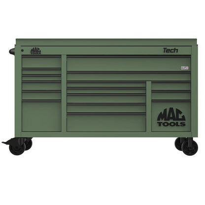 Tech™ Series 16-Drawer Drop Top Workstation - Olive Green