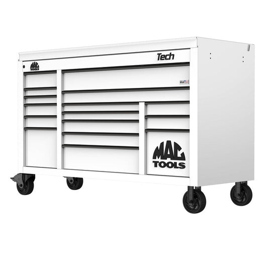 Tech™ Series 16-Drawer Drop Top Workstation - Titanium White