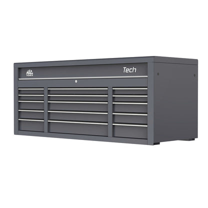 Tech™ Series 15-Drawer Top Chest - Carbon Gray
