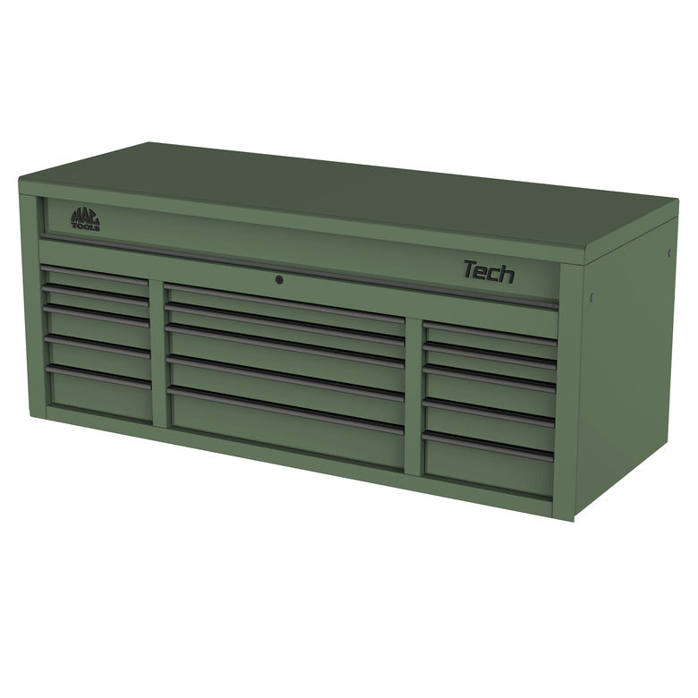 Tech™ Series 15-Drawer Top Chest - Olive Green