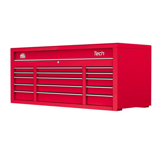 Tech™ Series 15-Drawer Top Chest - Firebrick Red