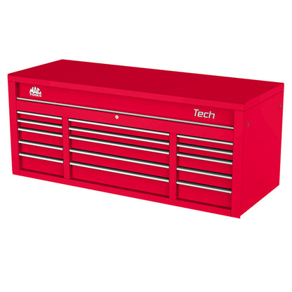 Tech™ Series 15-Drawer Top Chest - Firebrick Red