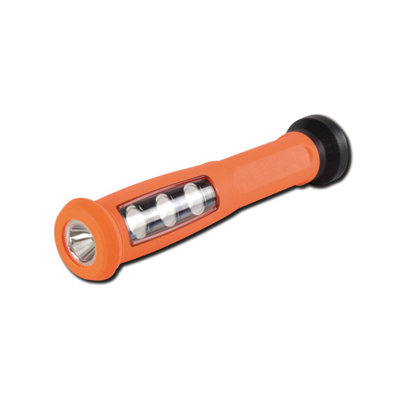 Rechargeable Rubberized LED Work Light - Orange
