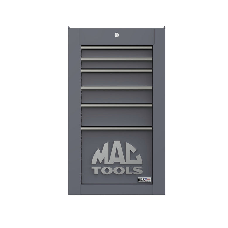 Tech™ Series 6-Drawer Side Cabinet with PowerTech™ Drawer - Carbon Gray