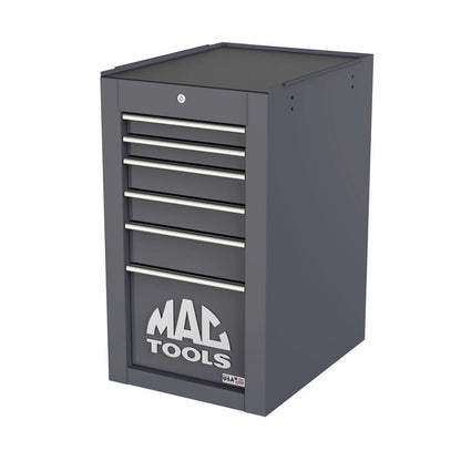 Tech™ Series 6-Drawer Side Cabinet with PowerTech™ Drawer - Carbon Gray