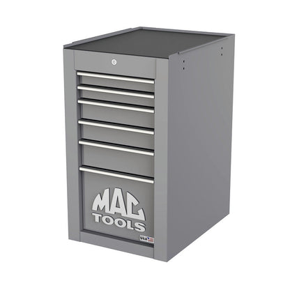Tech™ Series 6-Drawer Side Cabinet with PowerTech™ Drawer - Mica Gray