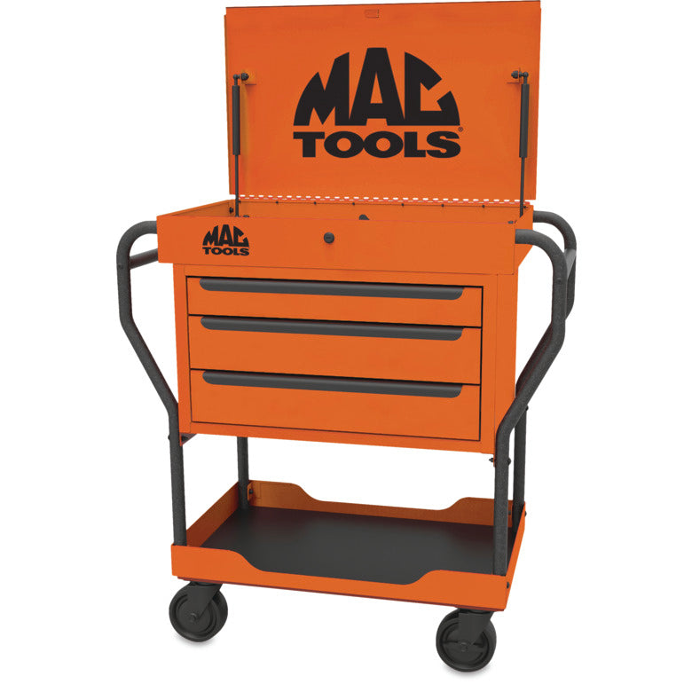 3-Drawer Utility Cart - Fireball Orange