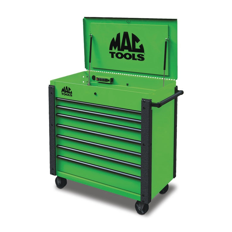 7-Drawer Utility Cart - Lime Green