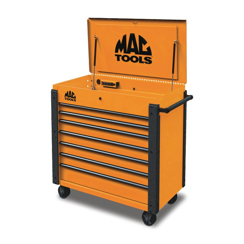 7-Drawer Utility Cart - Fireball Orange