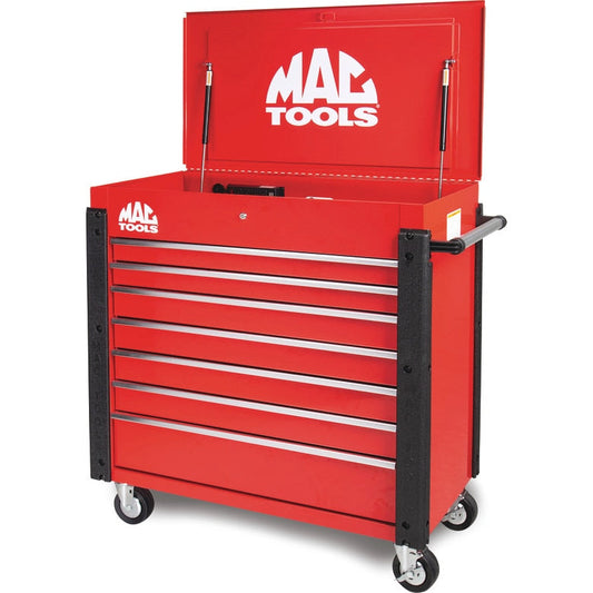 7-Drawer Utility Cart - Firebrick Red