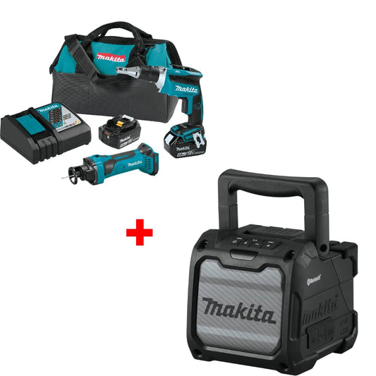 Makita XT255T 18V LXT 2-Piece Combo Kit (5Ah) w/ FREE XRM08B 18V/12V Speaker