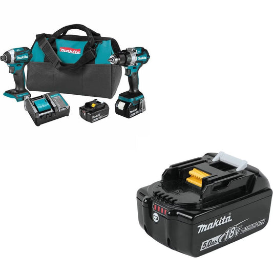 Makita XT296ST 18V LXT 2?Pc Combo Kit W/ FREE BL1850B 5.0Ah Battery
