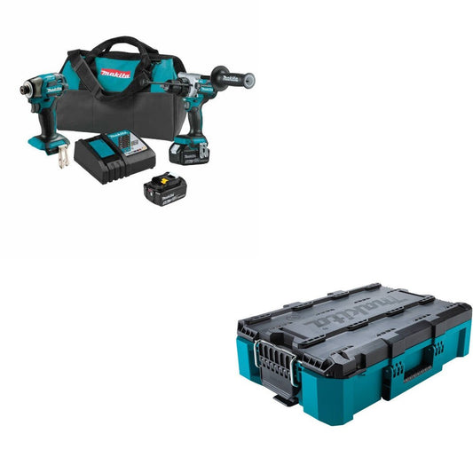 Makita XT297T 18V LXT 2?Pc Combo Kit W/ FREE T-90037 MAKTRAK Medium Tool Box
