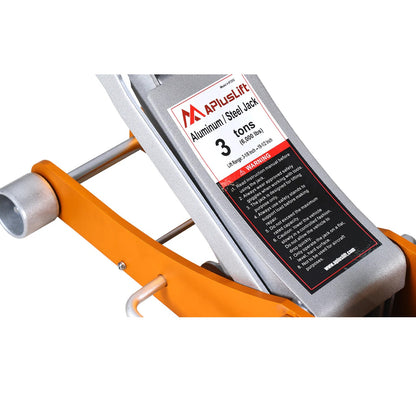 APlusLift 3 Ton Lower profile Aluminum/Steel Racing Floor Jack, AF350G