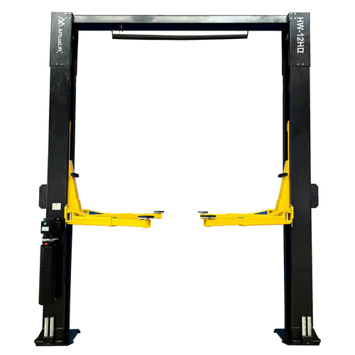 APlusLift 12,000LB 2-Post Overhead Single Release Direct Drive Car Lift #HW-12D