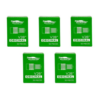 Alligator V2B Gator Double Seal Tire Valve Caps – 5 Box Bulk Pack (250 Caps)