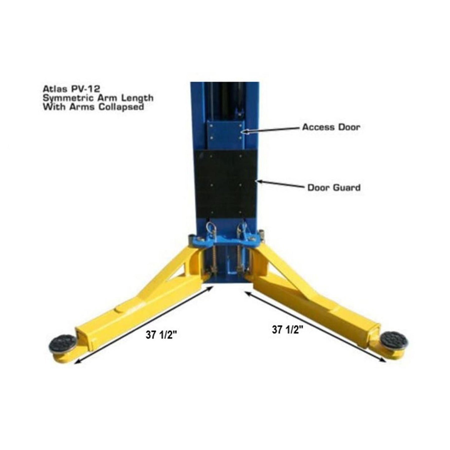 Atlas® PV12PX Adj Height Ex-Wide/Ex-Tall 2 Post Lift 12k lbs ATEXH-PV12PX-FPD
