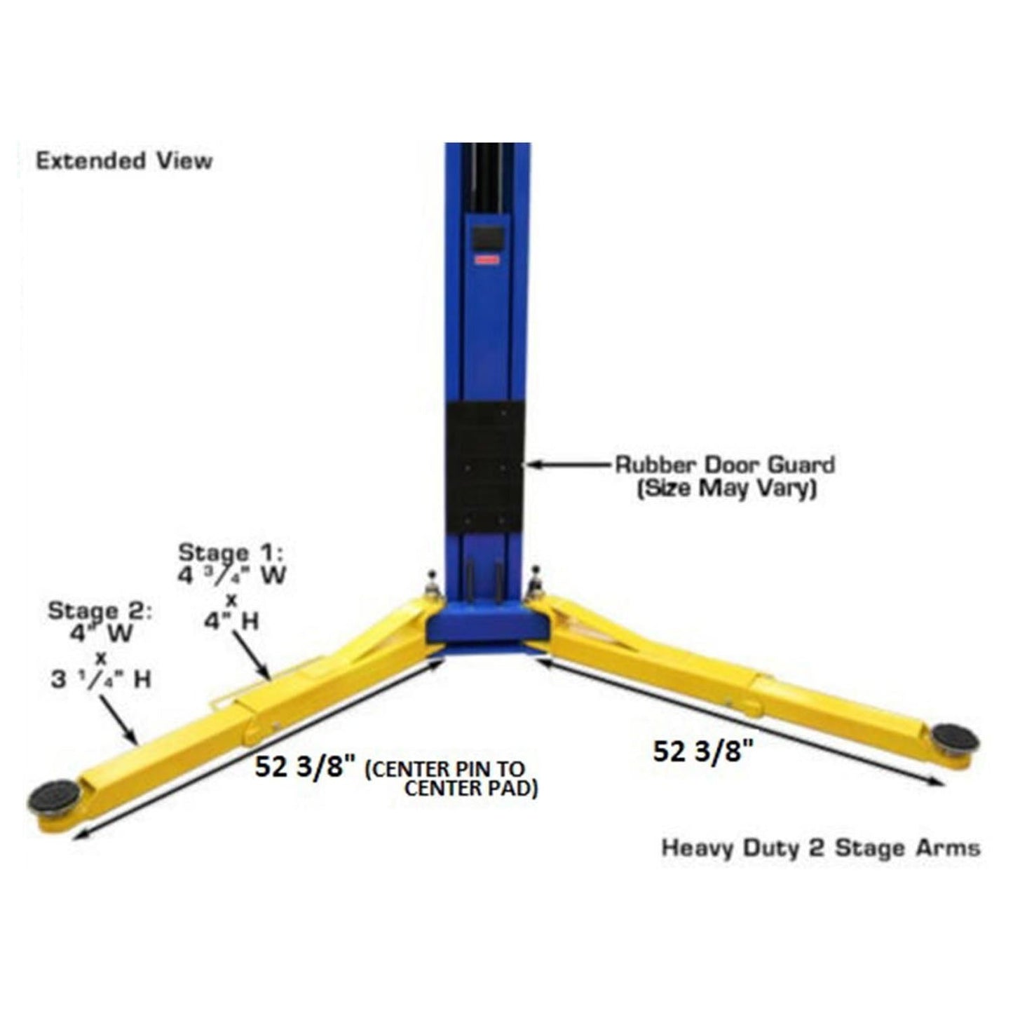Atlas® OHX10000X Commercial Grade Extra Tall 2-Post Lift 10,000 lb #ATEATTD-OHX10000X-FPD