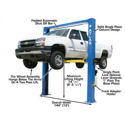 Atlas® OHX10000X Commercial Grade Extra Tall 2-Post Lift 10,000 lb #ATEATTD-OHX10000X-FPD