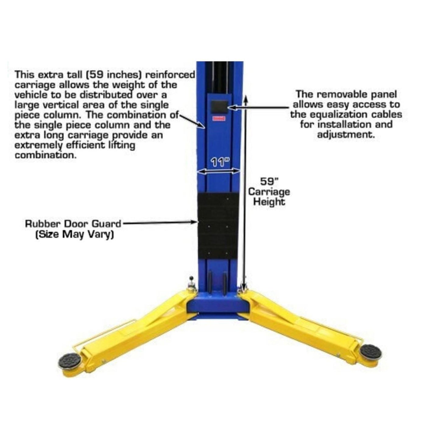 Atlas® OHX10000X Commercial Grade Extra Tall 2-Post Lift 10,000 lb #ATEATTD-OHX10000X-FPD