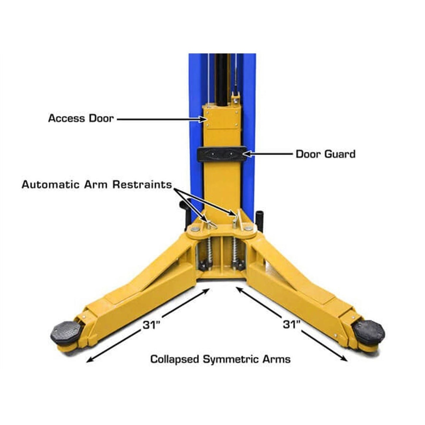 Atlas® Platinum PVL12 ALI Certified 12,000 lb. Capacity 2-Post Lift #ATEAP-PVL12-FPD