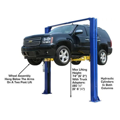 Atlas® Equipment 9KOH Symmetric/Asymmetric 2 Post Lift 9k lbs #ATEXH-9KOHX-FPD