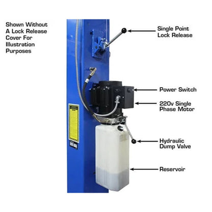 Atlas® Equipment PRO-9D Overhead 9k lbs. Capacity 2-Post Lift #ATEXH-PRO-9D-FPD