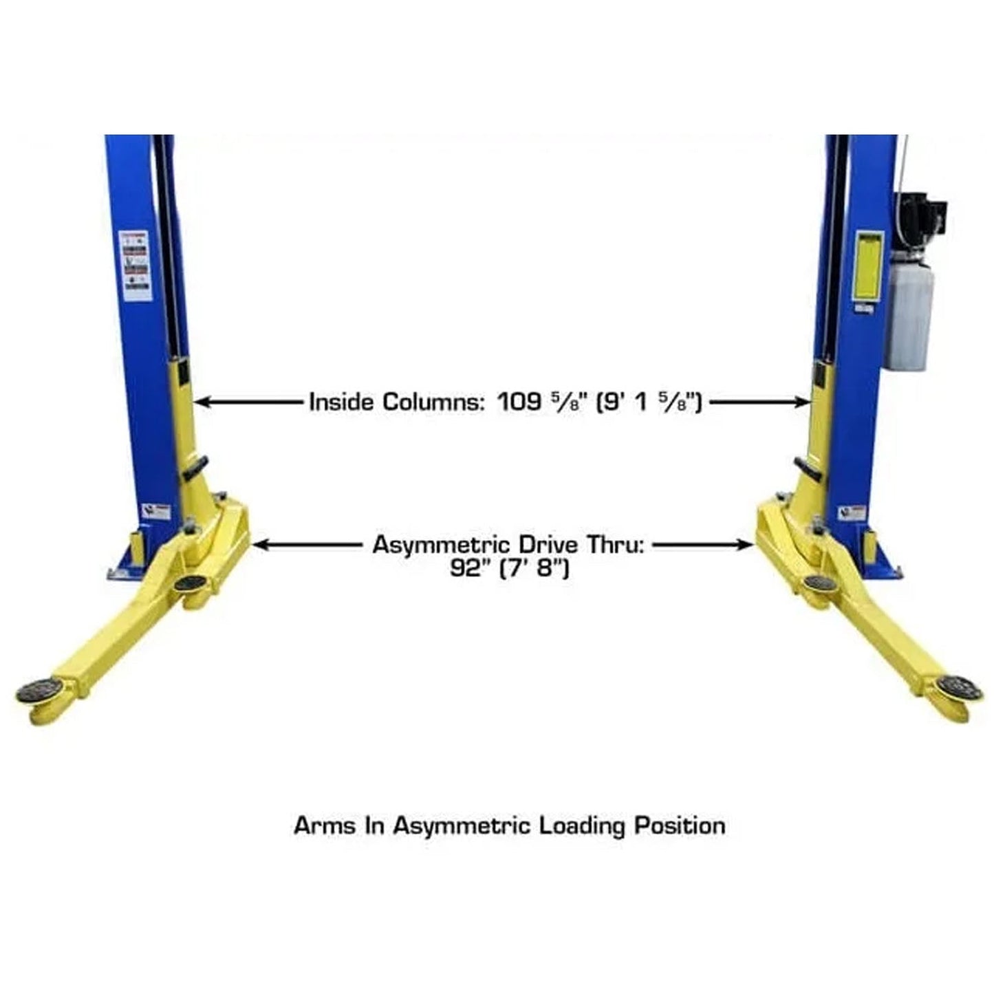 Atlas® Equipment PRO-9D Overhead 9k lbs. Capacity 2-Post Lift #ATEXH-PRO-9D-FPD