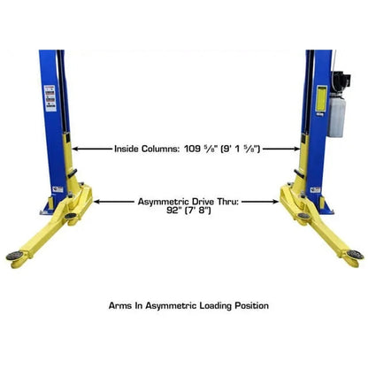 Atlas® Equipment PRO-9D Overhead 9k lbs. Capacity 2-Post Lift #ATEXH-PRO-9D-FPD