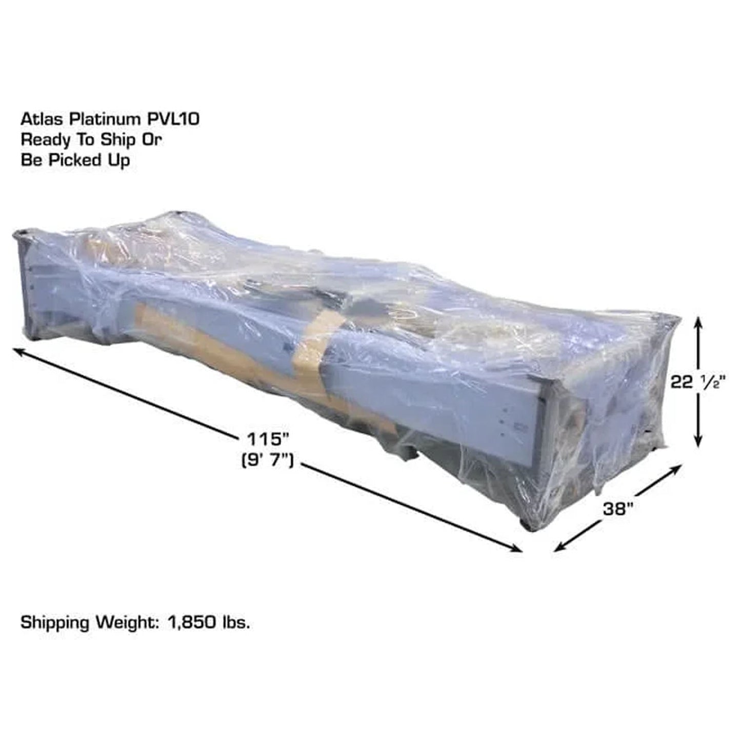 Atlas® Platinum PVL-10 ALI Certified Adj Height 2 Post Lift 10k lbs #ATEAP-PVL10-FPD