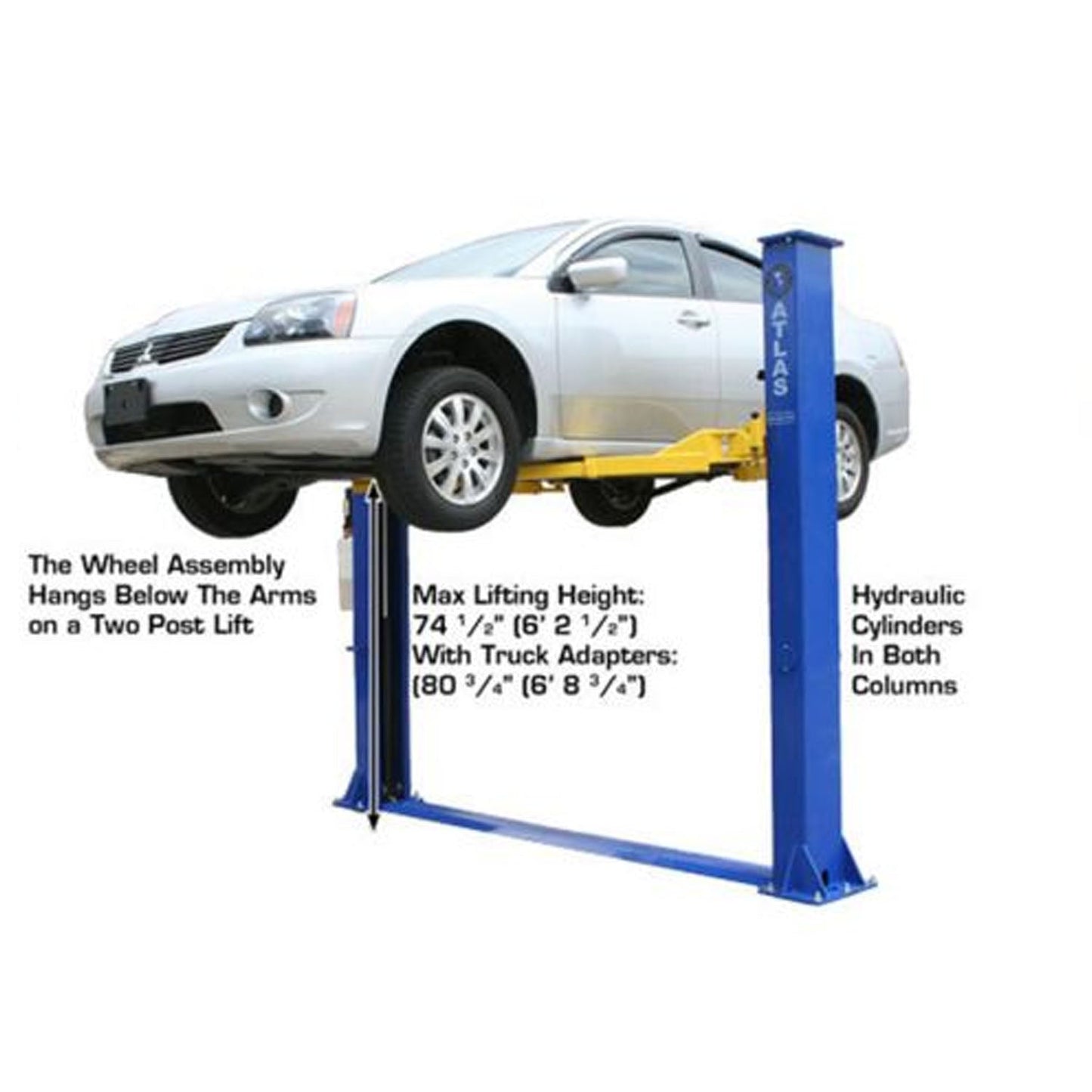 Atlas® 9KBP Floor Base-Plate 2 Post Lift 9,000 lbs #ATEXH-9KBPX-FPD