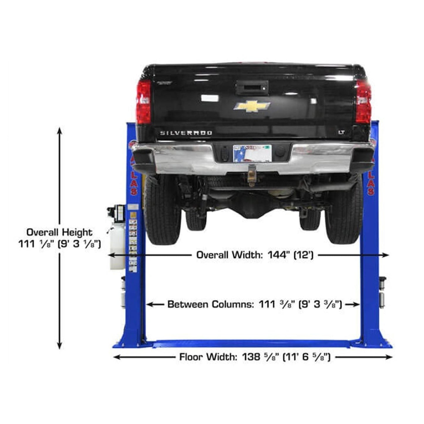 Atlas Platinum PVL9BP ALI Certified 2-Post Lift 9,000 lbs. #ATEAP-PVL9BP-FPD