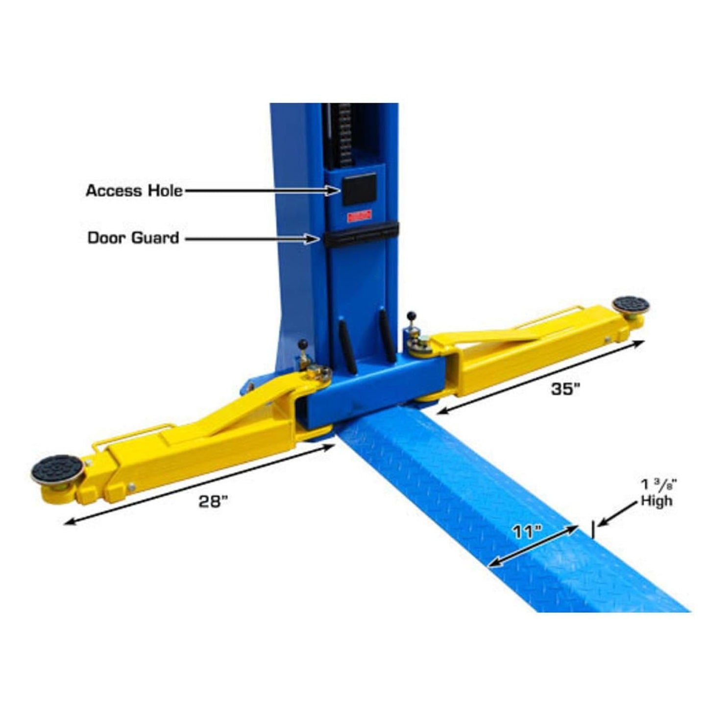 BP10000X Commercial Grade Baseplate 2-Post Lift 10,000 lbs #ATEATTD-BP10000X-FPD