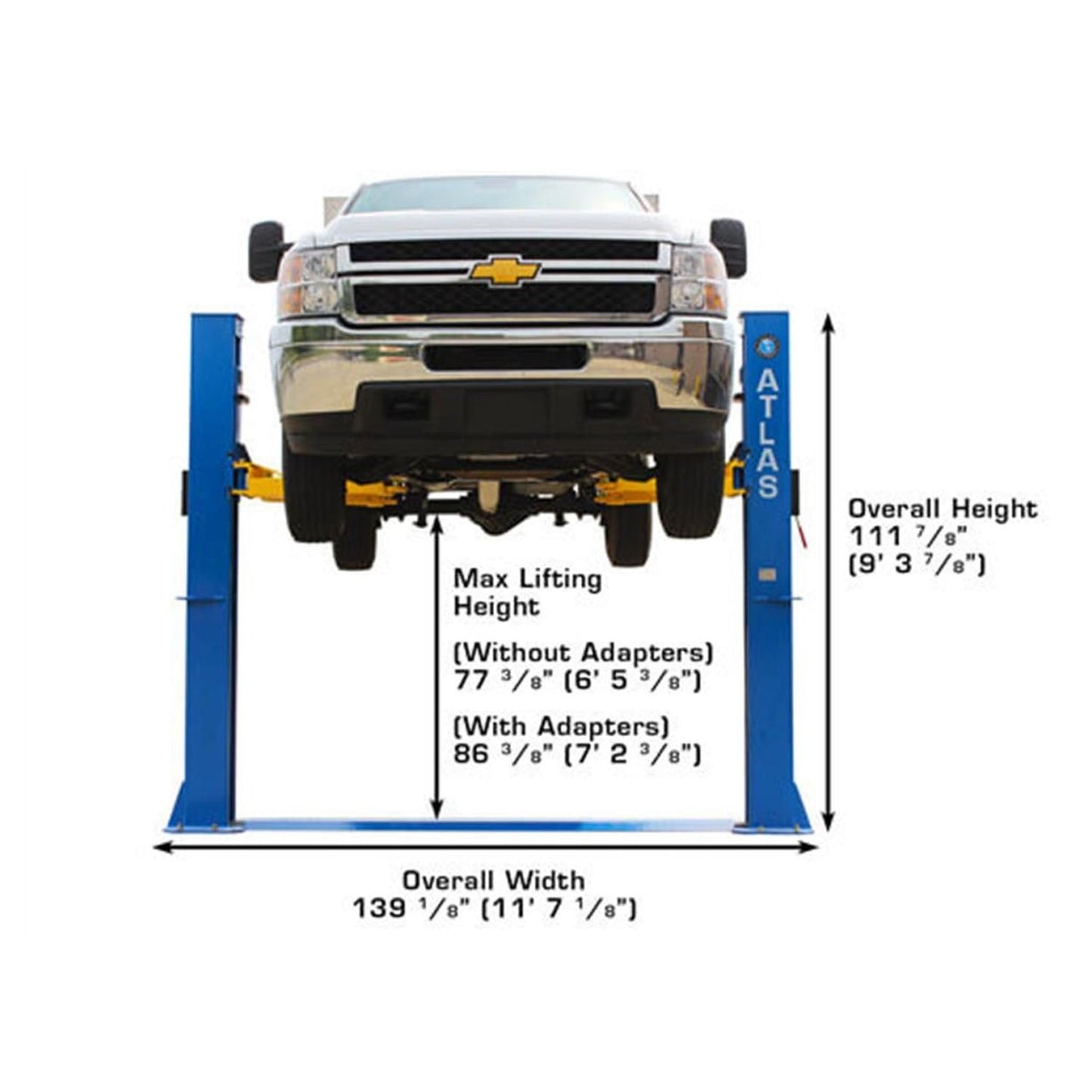 BP10000X Commercial Grade Baseplate 2-Post Lift 10,000 lbs #ATEATTD-BP10000X-FPD