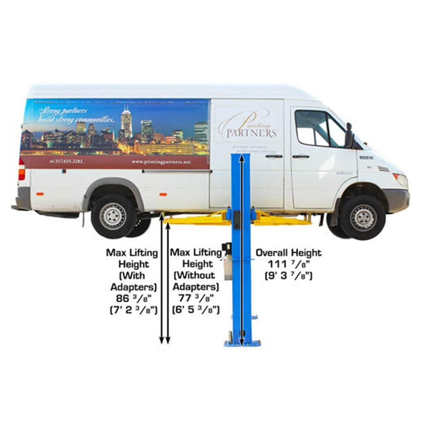 BP10000X Commercial Grade Baseplate 2-Post Lift 10,000 lbs #ATEATTD-BP10000X-FPD