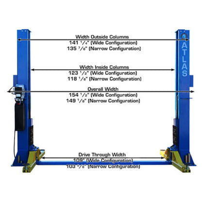 Atlas® BP-12000 HD Floor Base-Plate 2 Post Lift 12,000 lbs #ATEATTD-BP12000X-FPD