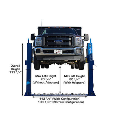 Atlas® BP-12000 HD Floor Base-Plate 2 Post Lift 12,000 lbs #ATEATTD-BP12000X-FPD