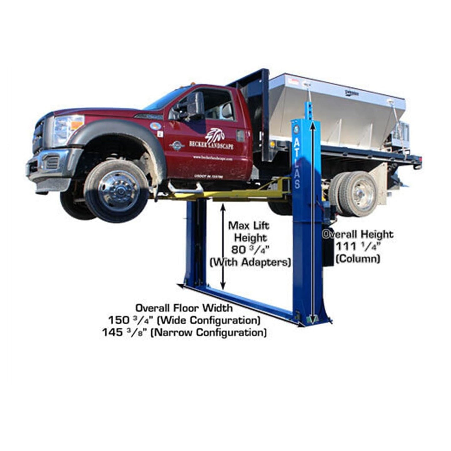 Atlas® BP-12000 HD Floor Base-Plate 2 Post Lift 12,000 lbs #ATEATTD-BP12000X-FPD