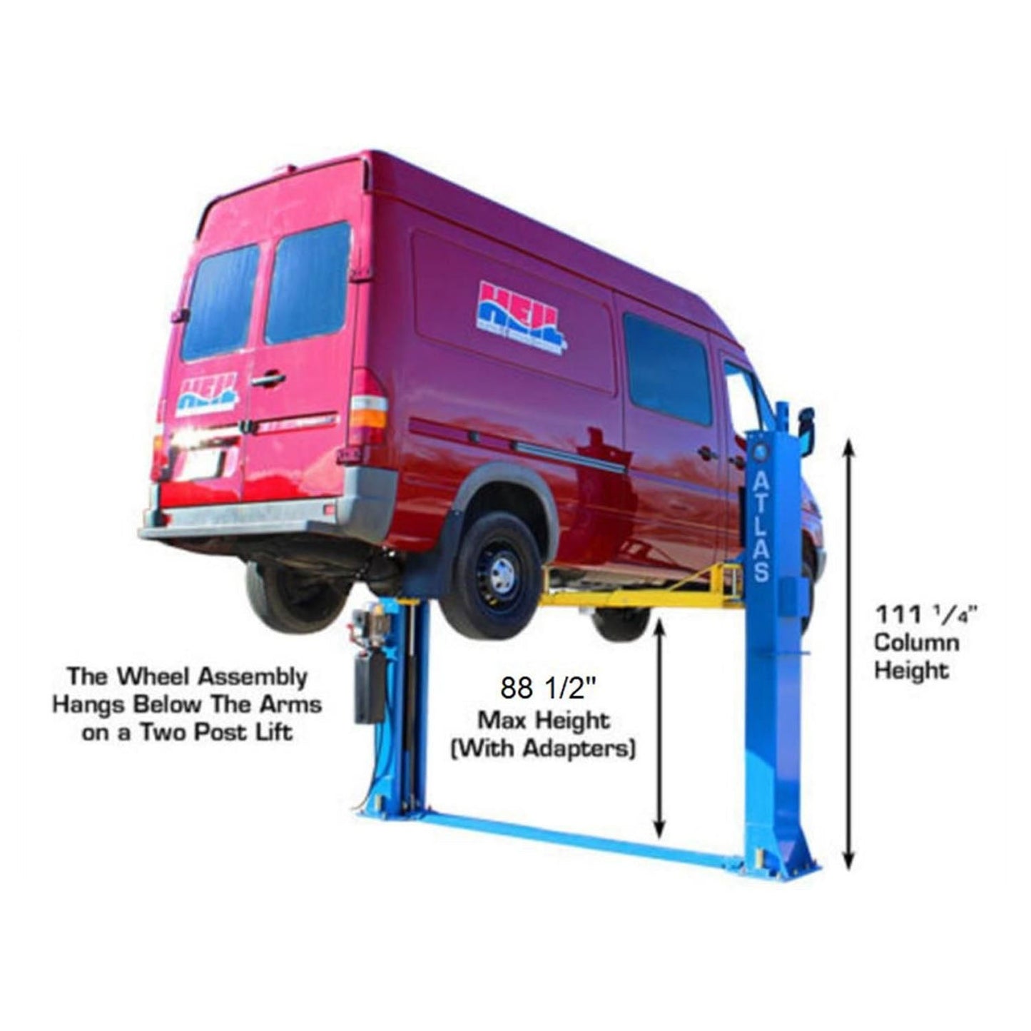 Atlas® BP-12000 HD Floor Base-Plate 2 Post Lift 12,000 lbs #ATEATTD-BP12000X-FPD