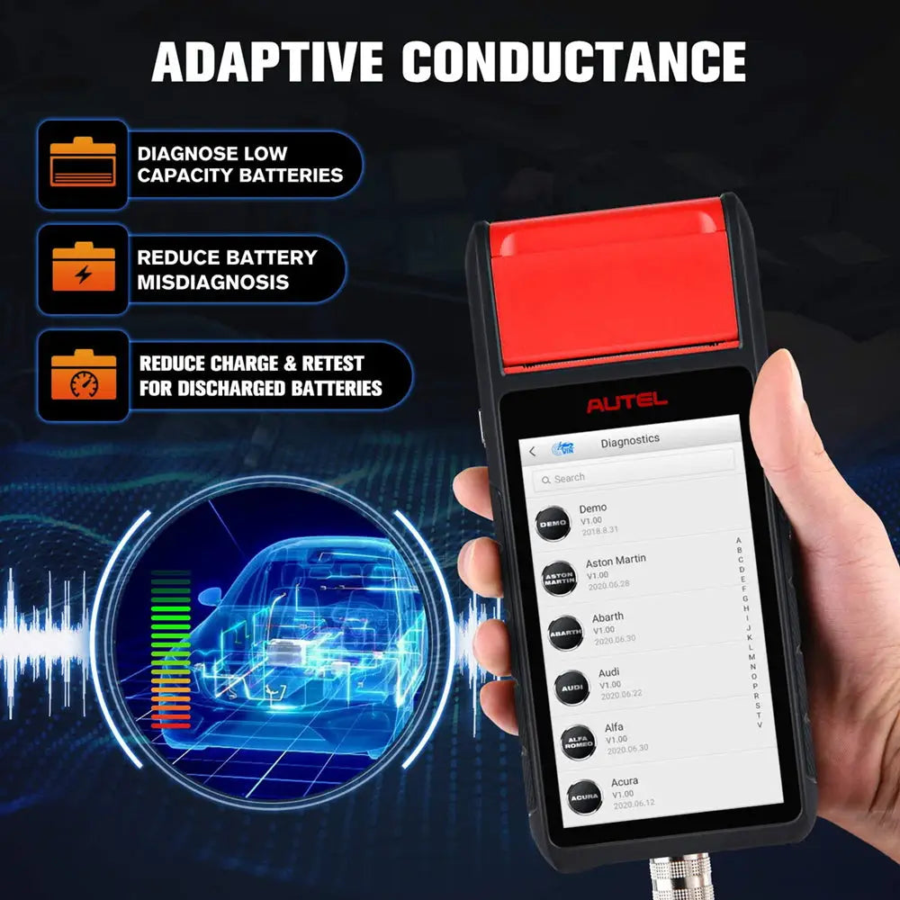 Autel MaxiBAS BT608 Car Battery/Electrical Tester Kit, Touchscreen