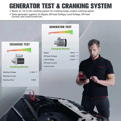 Autel MaxiBAS BT608 Car Battery/Electrical Tester Kit, Touchscreen