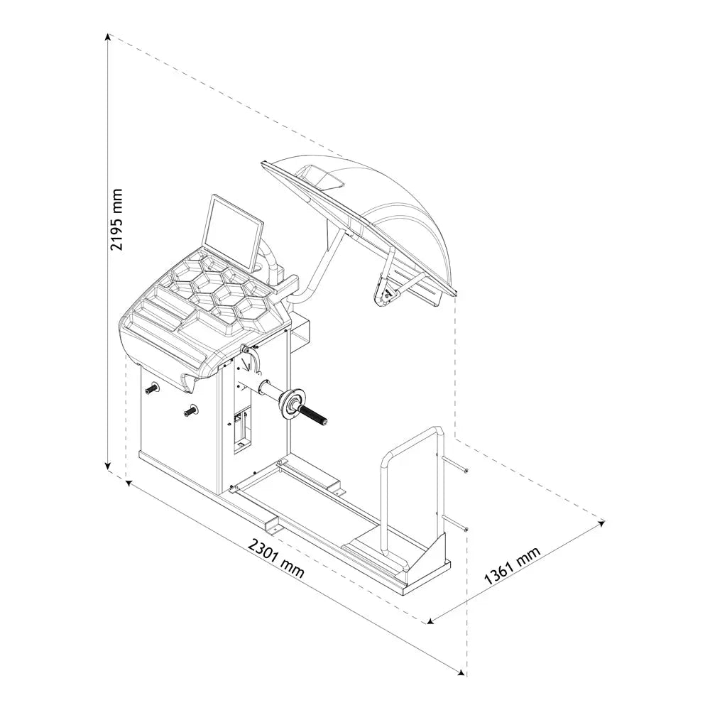Cemb C350 Video Diagnostic Wheel Balancer for Heavy Vehicles