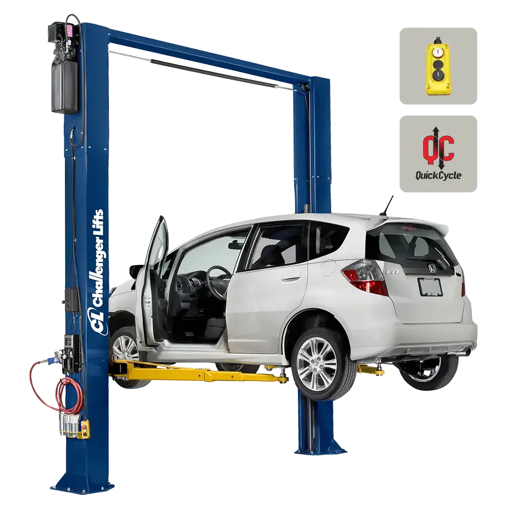Challenger CL10AV3-DPC-QC Versymmetric 2-Post Lift w/ Dual Pendant & Quick Cycle (10,000 lbs)