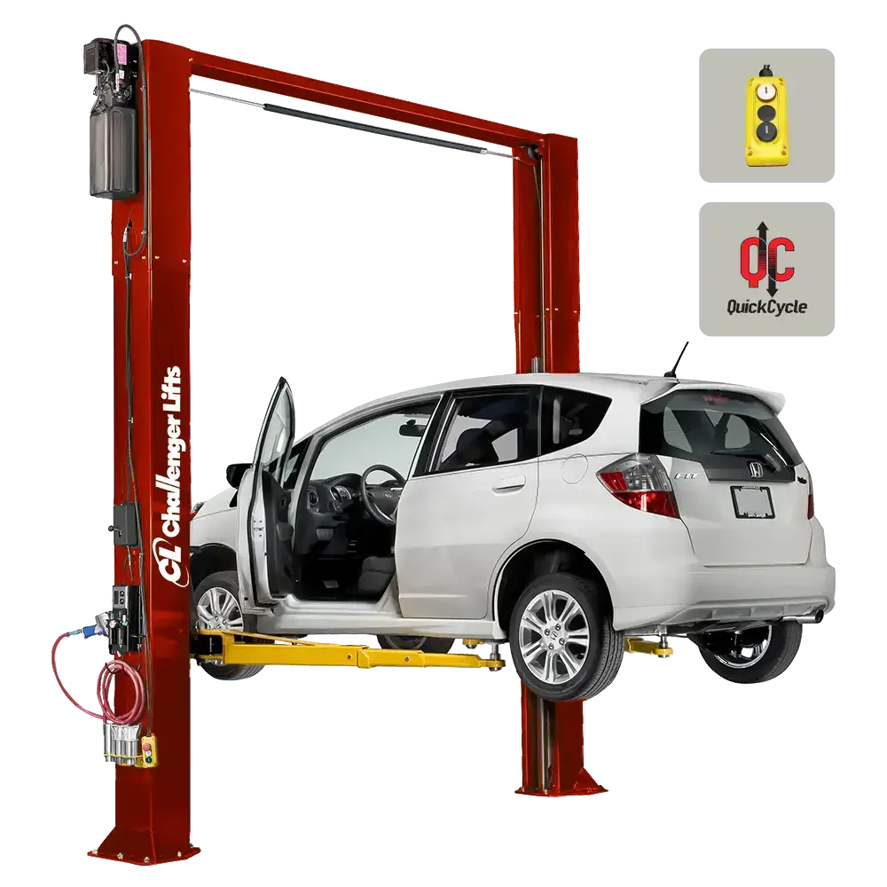 Challenger CL10AV3-DPC-QC Versymmetric 2-Post Lift w/ Dual Pendant & Quick Cycle (10,000 lbs)