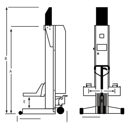Challenger ALI HD Mobile Column Lift 19,000 lbs - Single #CLHM-190W
