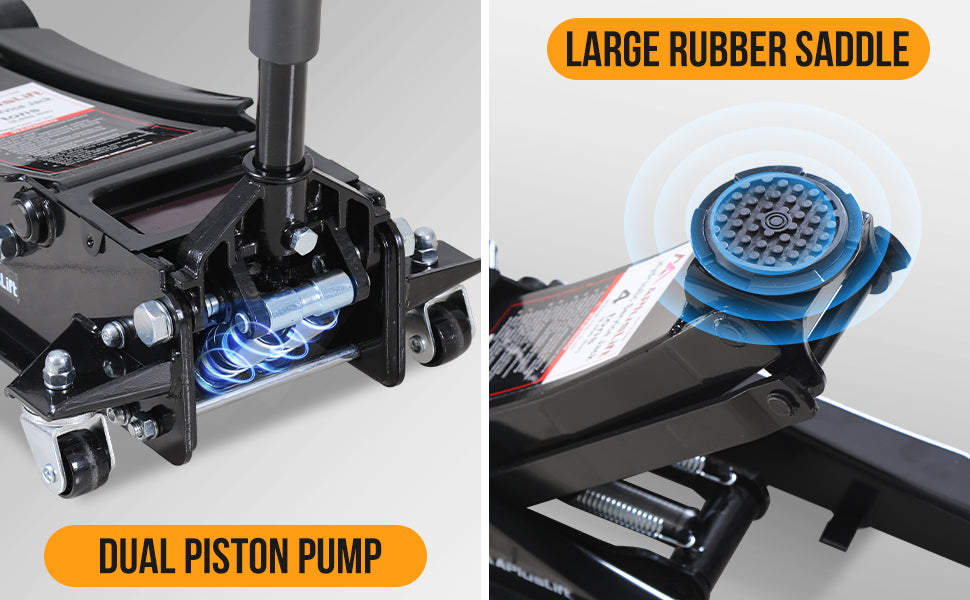APlusLift 4 Ton Lower profile Steel Racing Floor Jack, FE400B