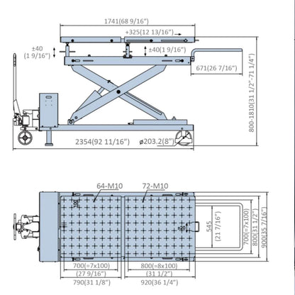 APlusLift Falcon 2600lb  Electric Vehicle Battery Lift - EL-26HM