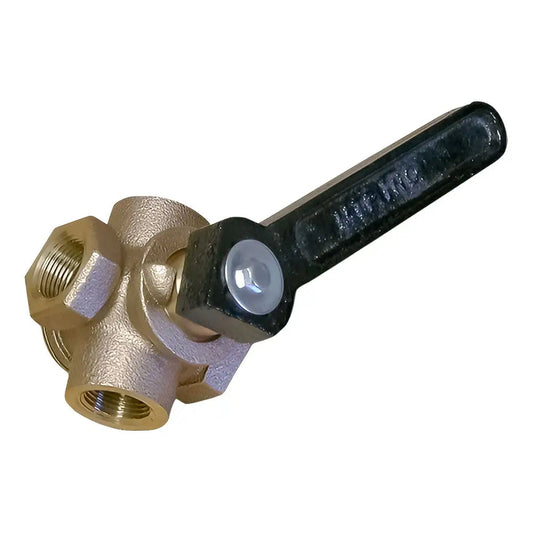 MTP Brass 4-way Directional Valve with Handle for Wonder Pump, 3/4" - 30A-28